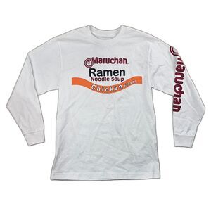 Maruchan Ramen Noodle Soup Long-Sleeve T-Shirt White Men's Size Medium NWT